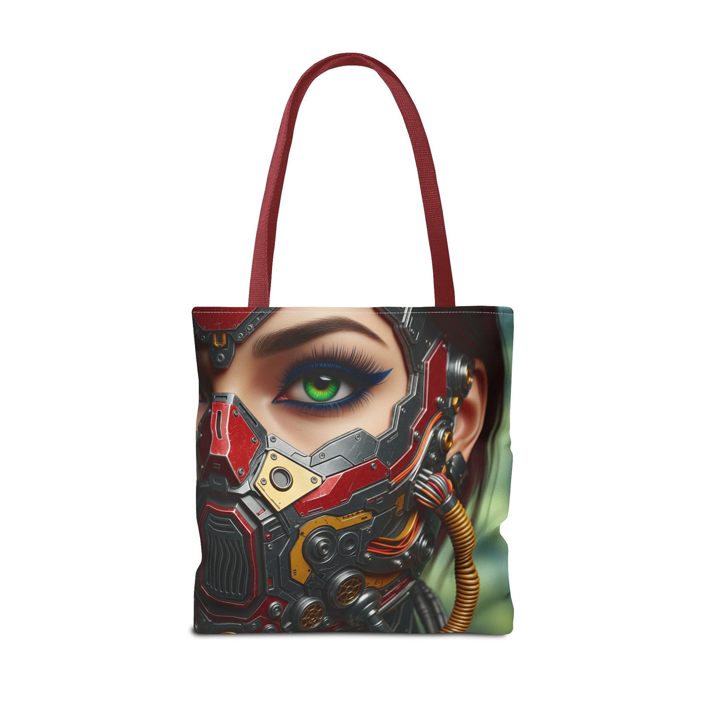 Futuristic Cybernetic Tote Bag, Eco-Friendly Shopper, Tech Enthusiast Gift, Fashionable Carryall, Sci-Fi Lovers Accessory