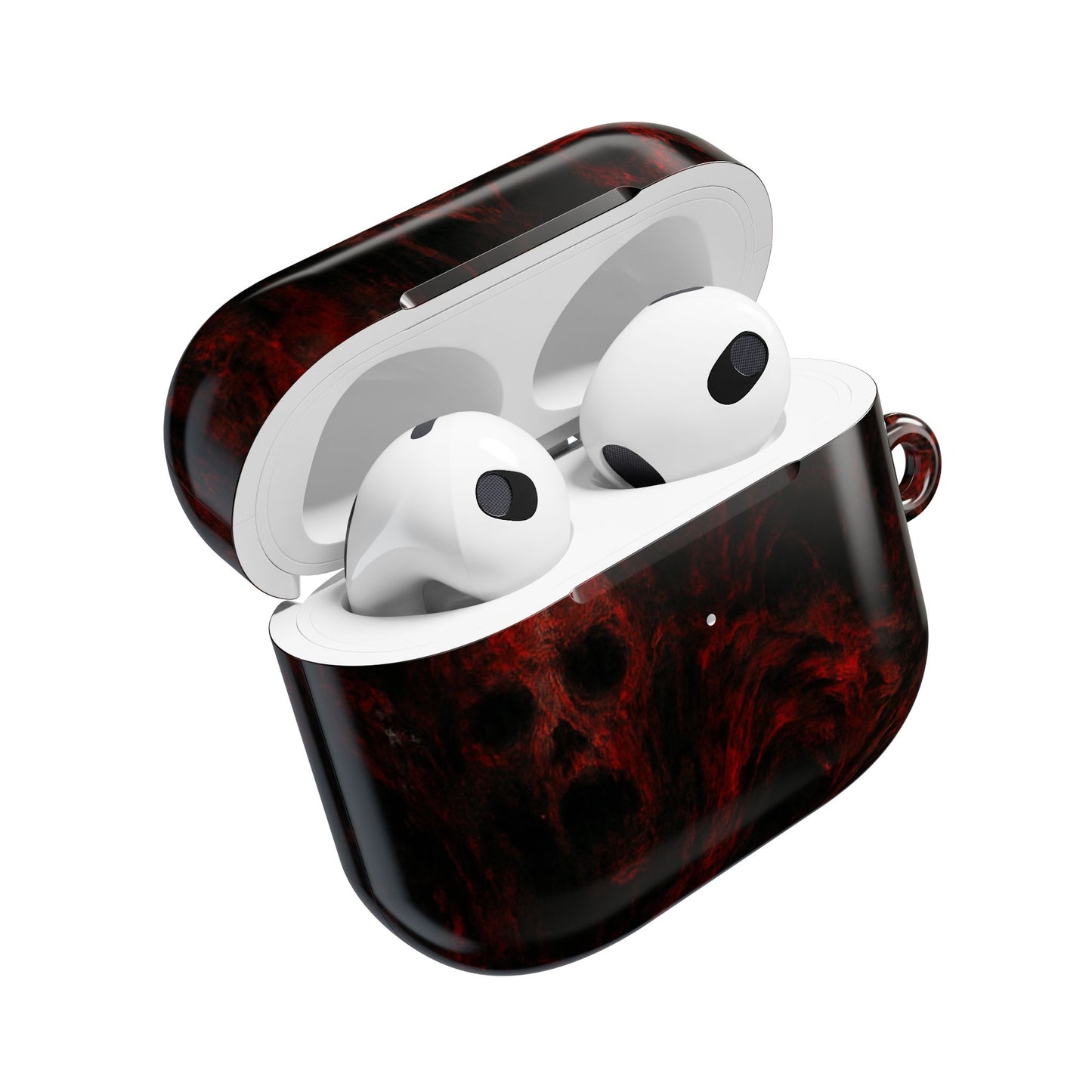 Stylish AirPod Cases with a Bold Red Marble Design, Unique Accessories for Music Lovers, Perfect Gift for Teens, Great for Holidays