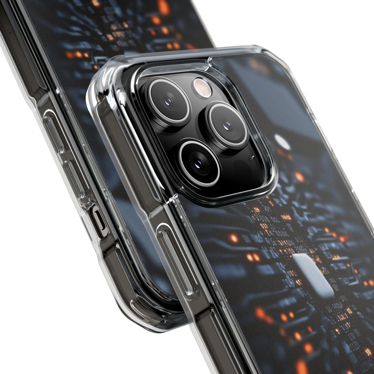 Magnetic Clear Impact Phone Case - Tech-Inspired Design, Perfect for Gadget Lovers, Birthday Gift, Tech Accessories, Durable Protection