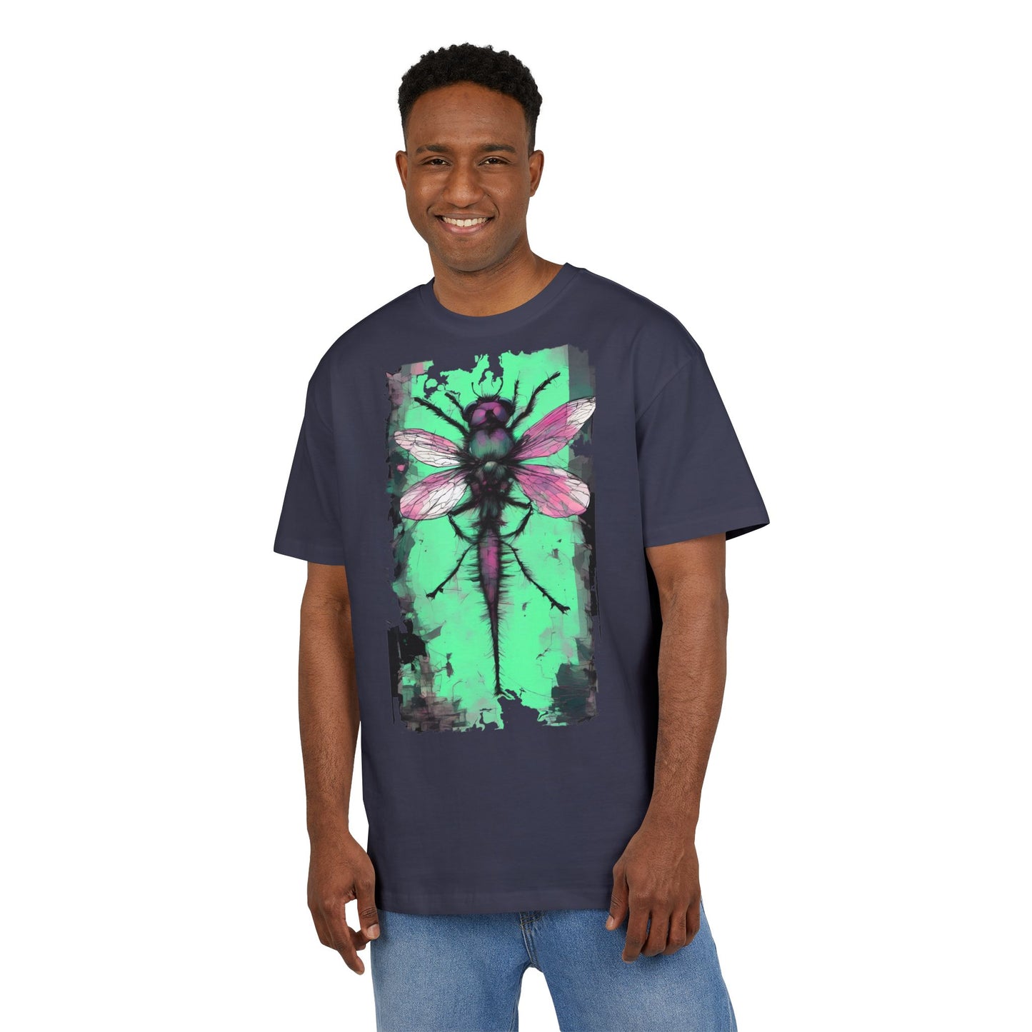Botanical Dragonfly Tee - Nature-Inspired Unisex Oversized Shirt, Boho Style, Eco-Friendly Gift, Relaxed Summer Top, Unique Graphic Tee