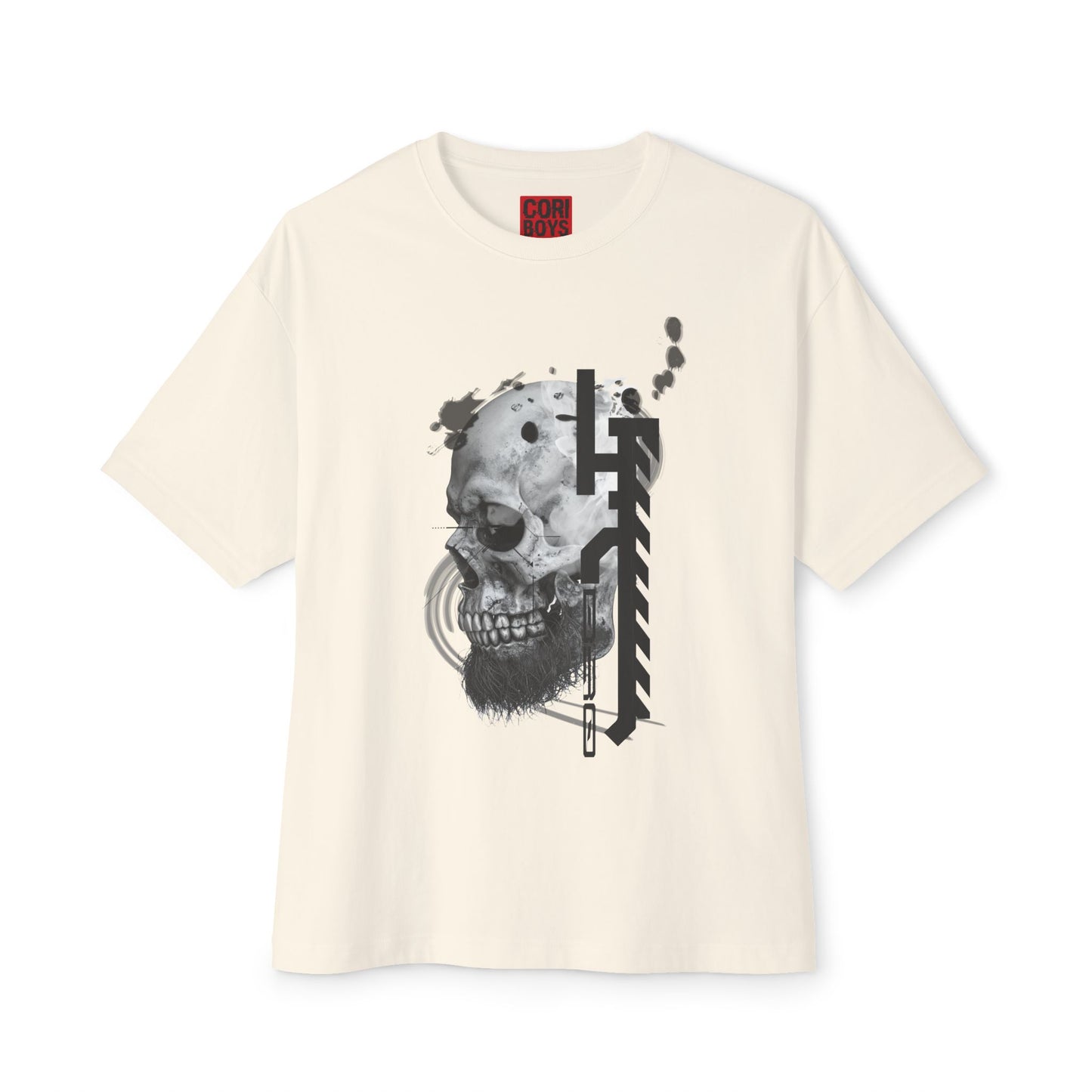 Gothic Skull Oversized Tee, Unisex Graphic T-Shirt, Edgy Streetwear Top, Alternative Fashion Apparel, Casual Wear for Events