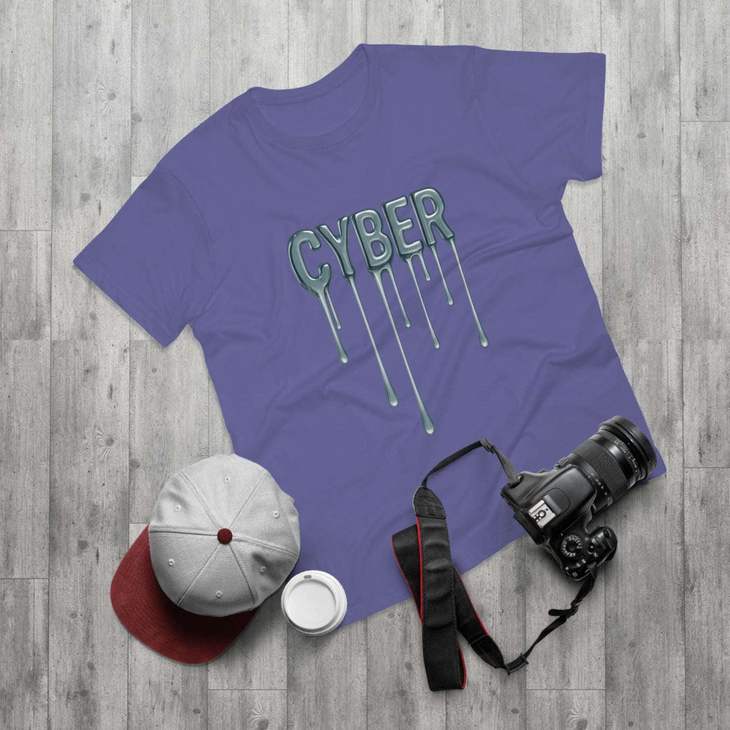 Cool Drippy Cyber T-Shirt, Unisex Graphic Tee, Casual Wear, Tech Enthusiast Gift, Trendy Streetwear for All Occasions