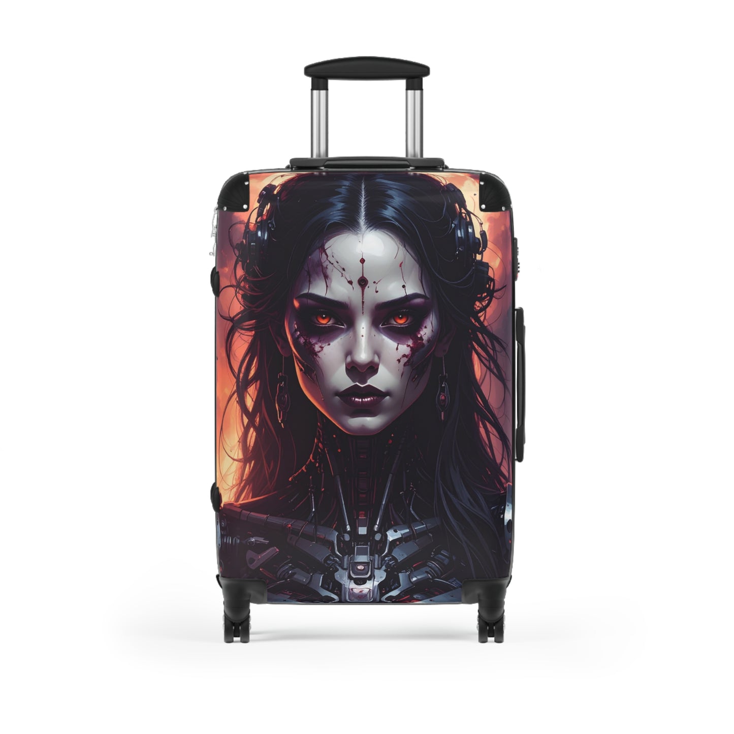 Futuristic Travel Suitcase with Bold Design, Stylish Luggage for Adventurers, Unique Carry-On for Travelers, Great Gift for Geeks