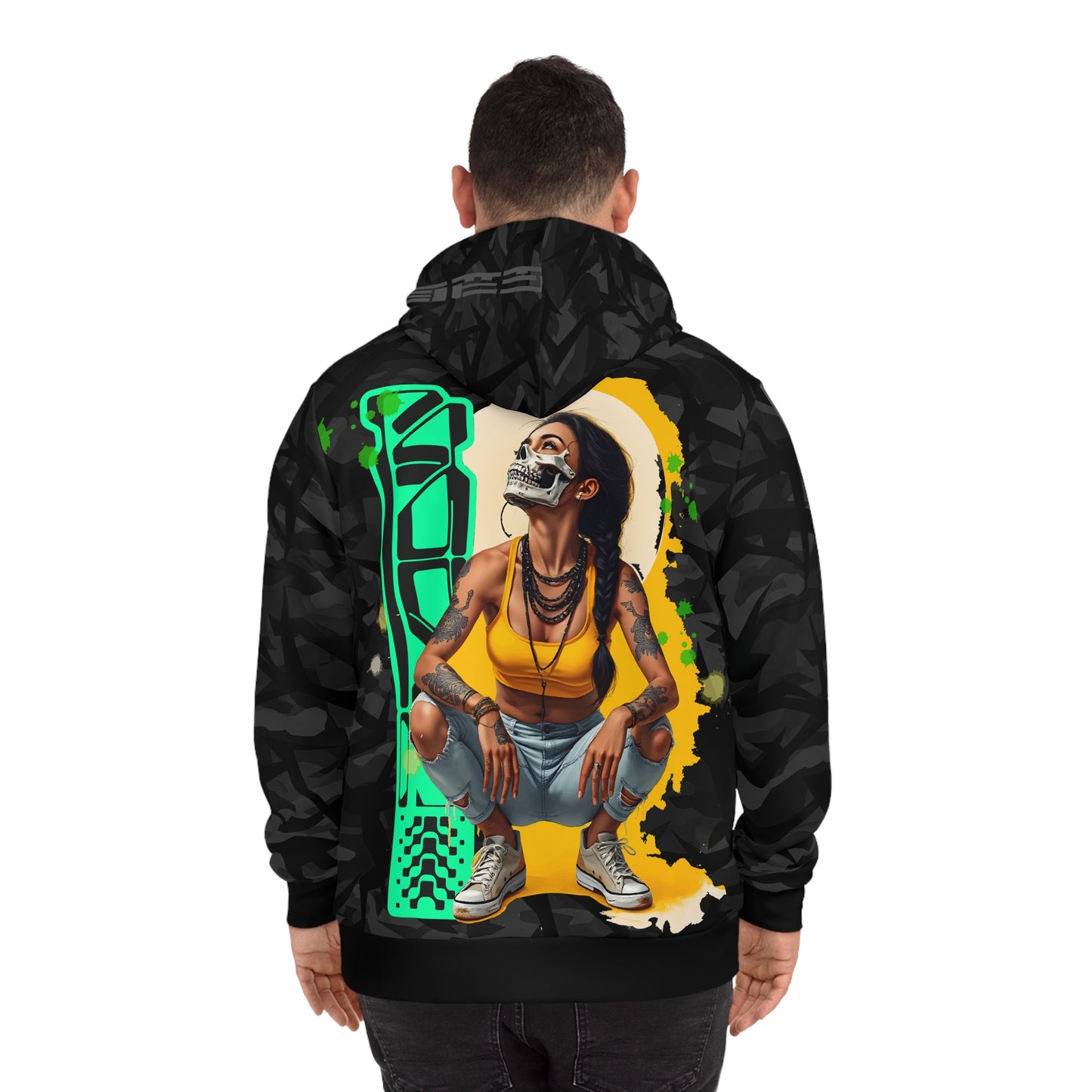 Bold Urban Fashion Hoodie, Streetwear, Graphic Hoodie, Casual Outfit, Trendy Gift, Apparel for Music Lovers