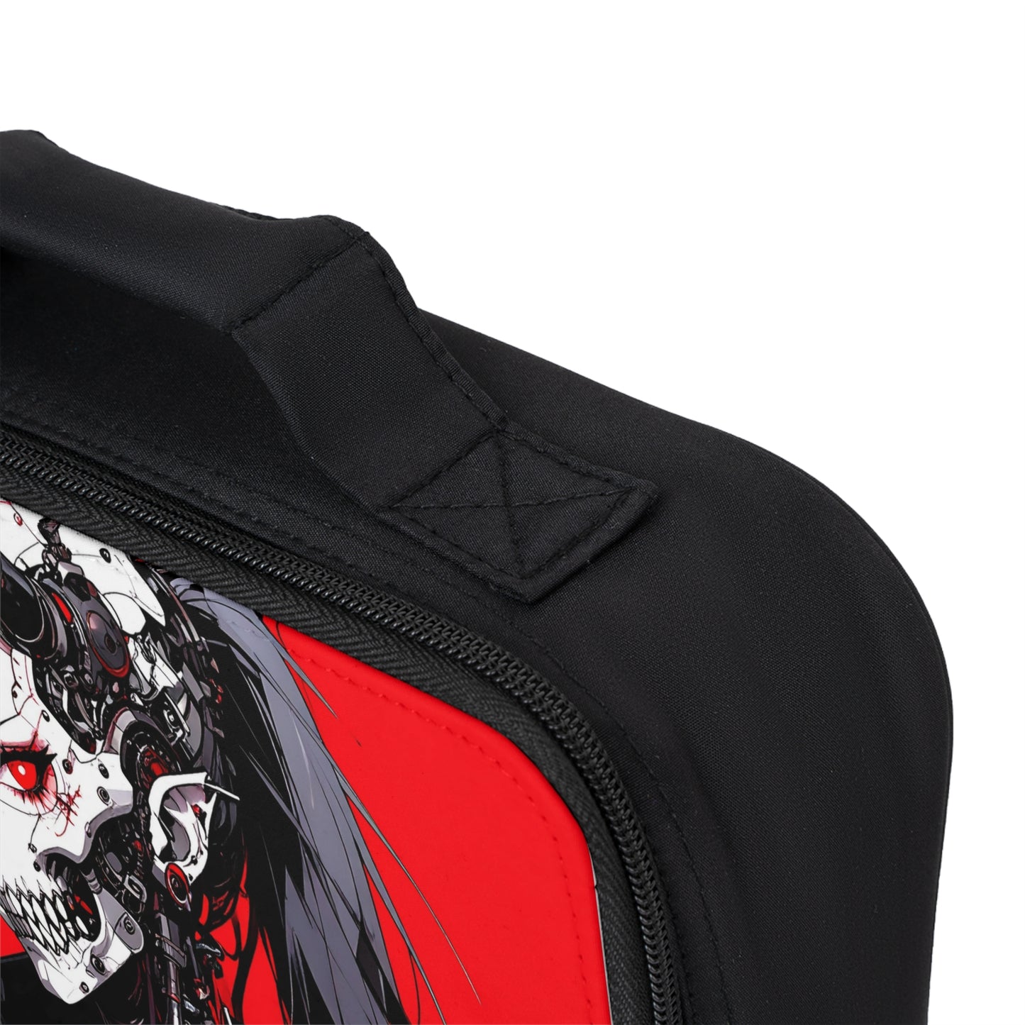 Gothic Anime Lunch Bag, Edgy Lunch Box, Stylish Cooler Tote, Unique School Supply, Trendy Insulated Bag, Cyberpunk Food Carrier