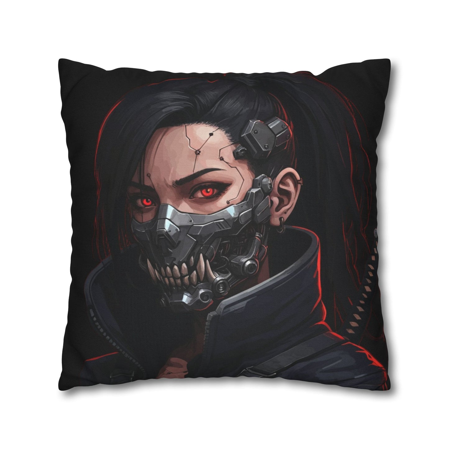 Cyberpunk-Style Velvet Pillowcase, Decorative Pillow, Home Decor, Unique Gift, Futuristic Accent, Gaming Room Decoration