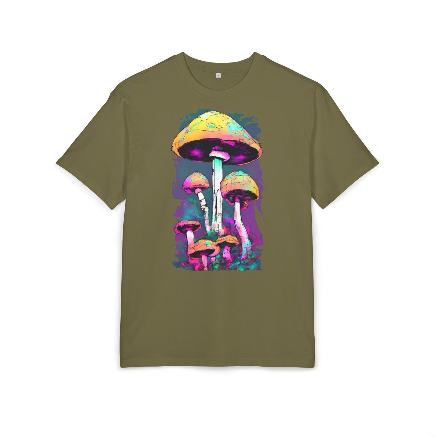 Trippy Mushroom Unisex Oversize Tee | Psychedelic Art Shirt, Retro Graphic Tee, Festival Wear, Gift for Nature Lovers, Streetwear