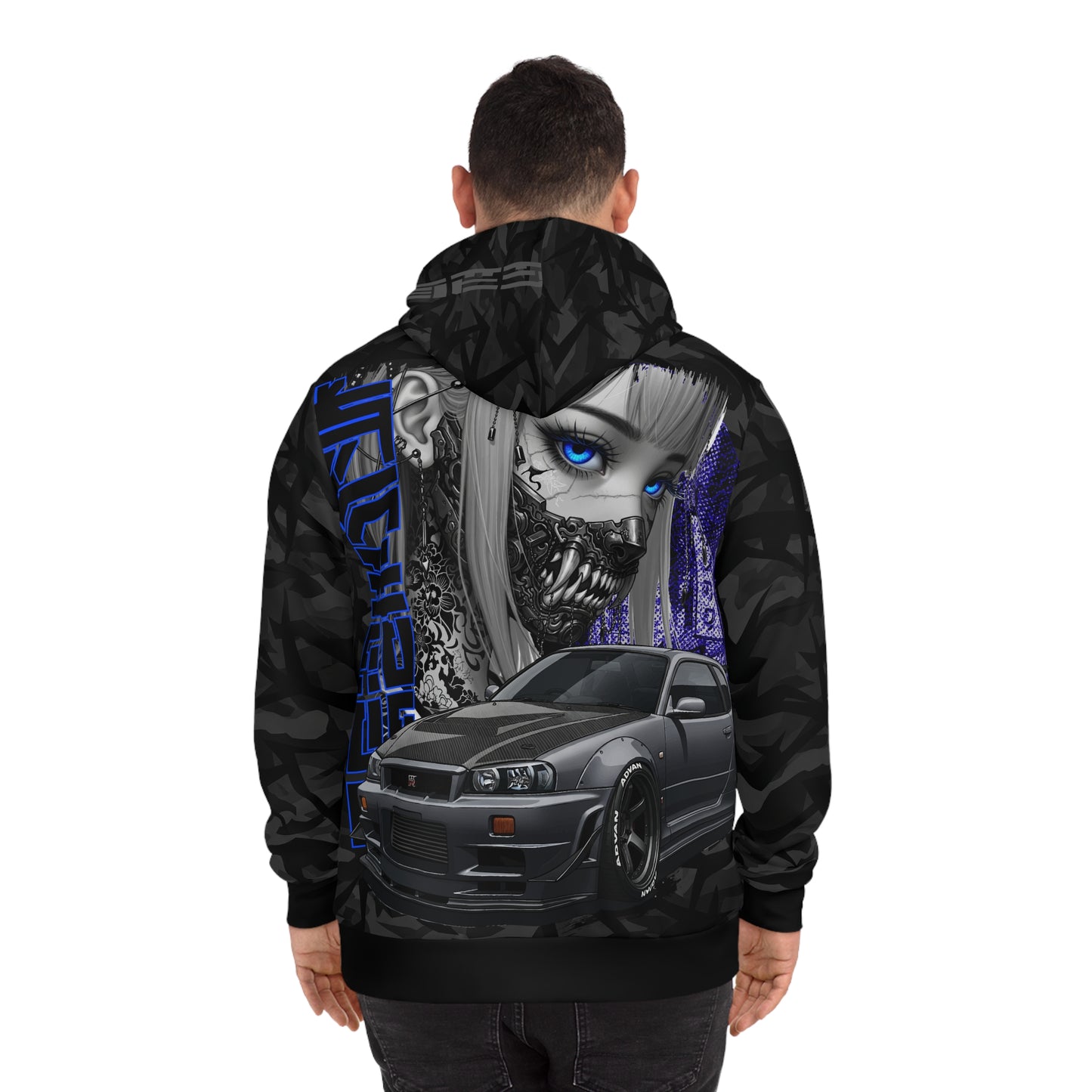 Edgy Urban Graphic Hoodie, Unisex Streetwear, Gift for Car Lovers, Festival Wear, Trendy Layering Piece