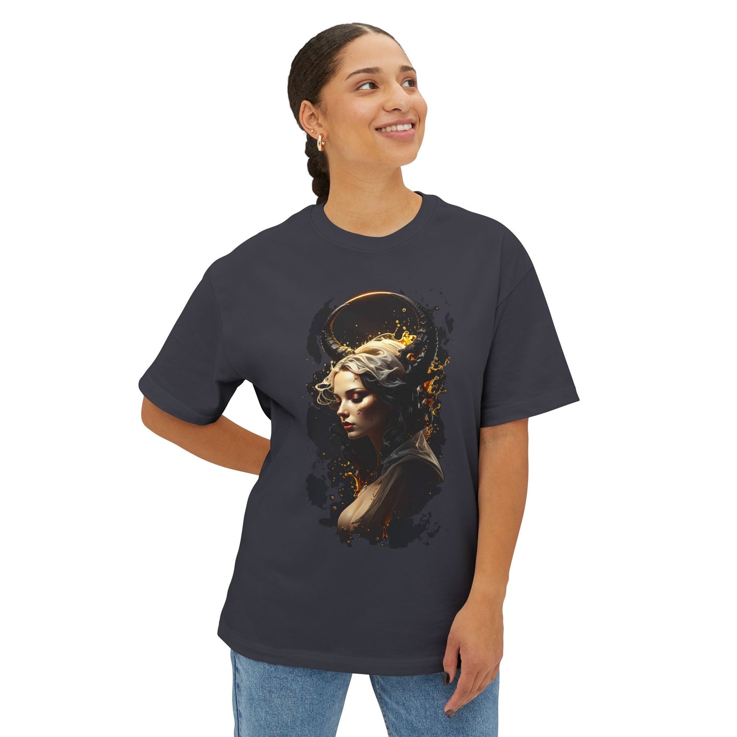 Artistic Oversized Tee with Abstract Portrait, Unisex Graphic Tee, Casual Streetwear, Perfect Gift for Art Lovers, Unique Summer Shirt