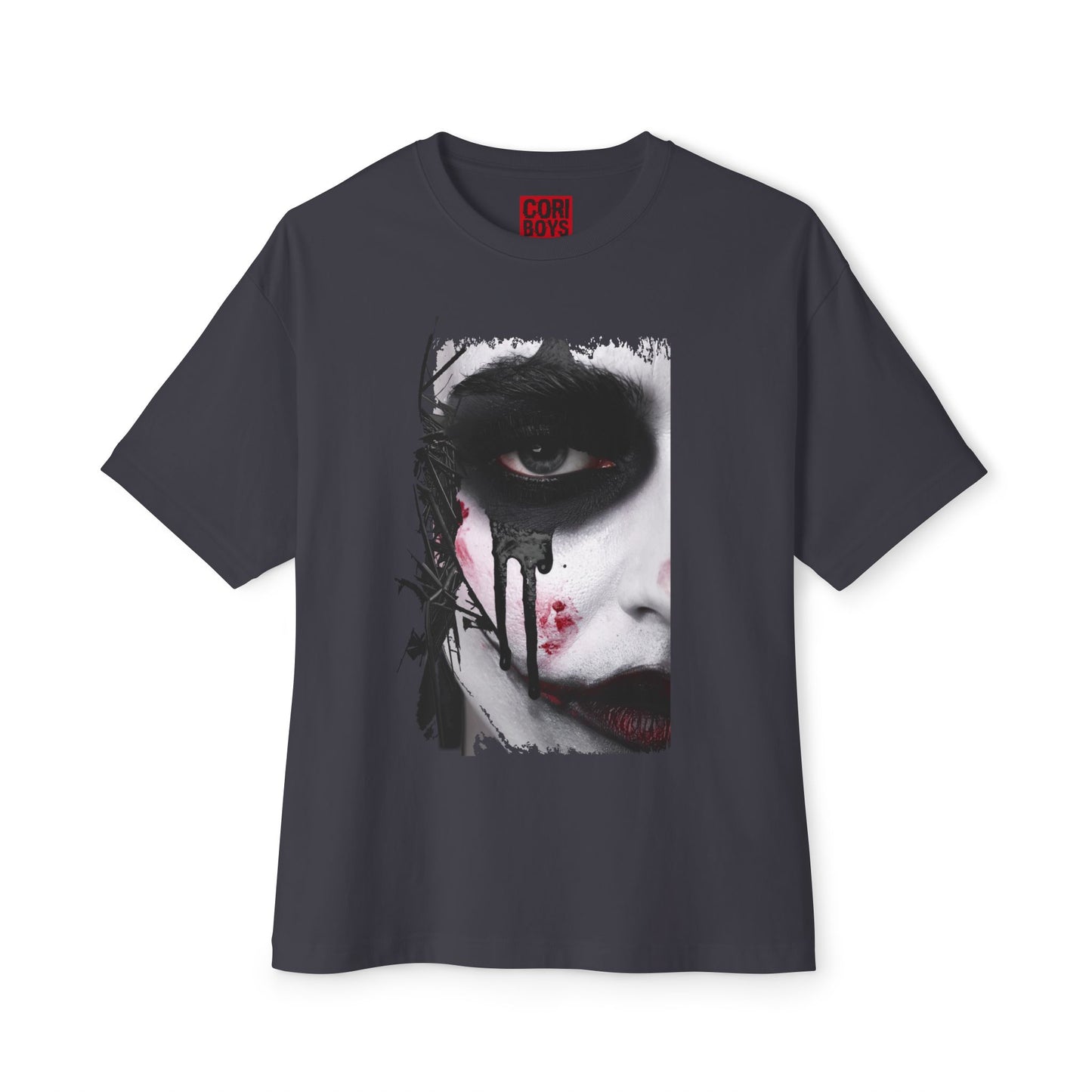 Gothic Art Oversized Tee, Unisex Graphic Shirt, Dark Art Apparel, Spooky Casual Fashion, Unique Streetwear
