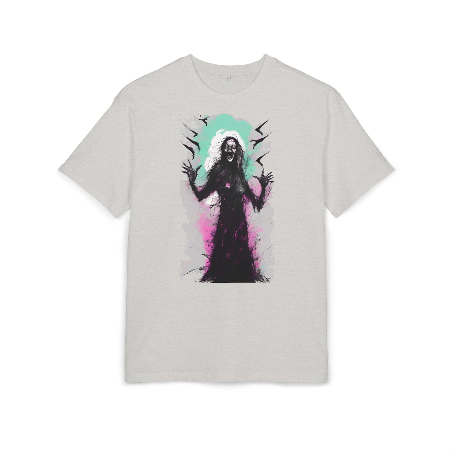 Spooky Witch Oversize Tee - Halloween Shirt, Graphic Tee for Festivals, Trendy Streetwear, Gift for Witch Lovers, Unisex Apparel