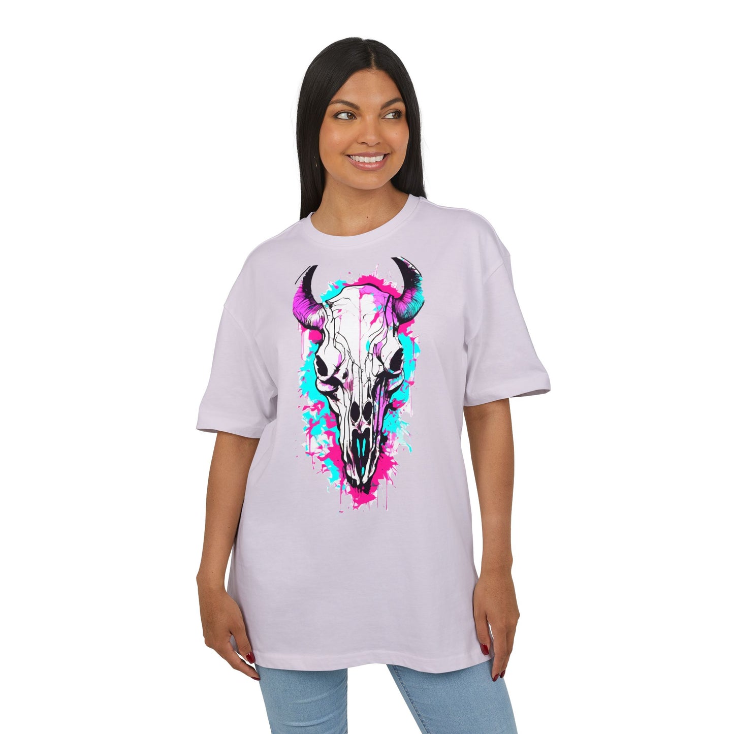Vibrant Skull Graphic Tee for Art Lovers, Casual Wear, Unique Gift, Festival Apparel, Street Style Fashion