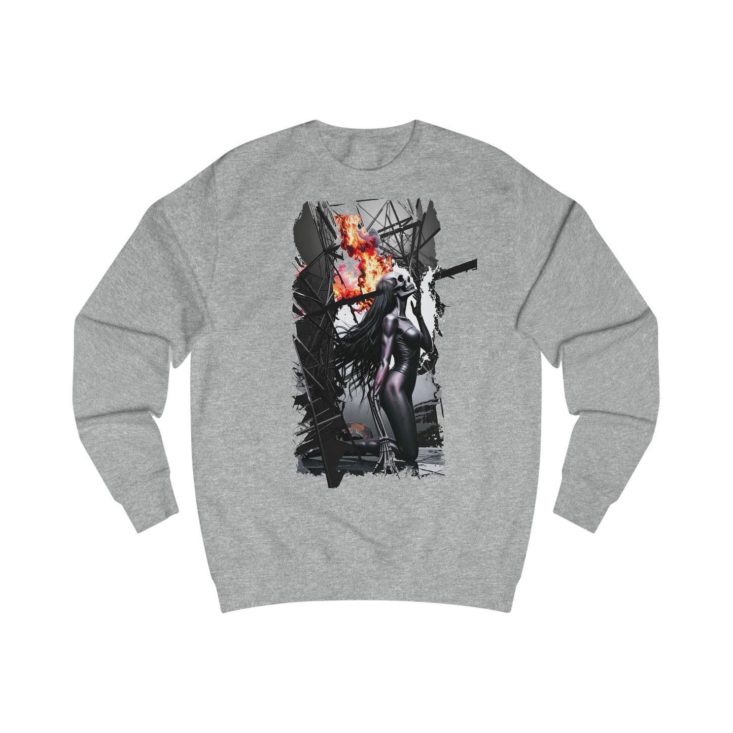 Fierce Warrior Unisex Sweatshirt, Graphic Sweatshirt, Gift for Her, Cozy Streetwear, Unique Art Apparel, Fashion Statement Top