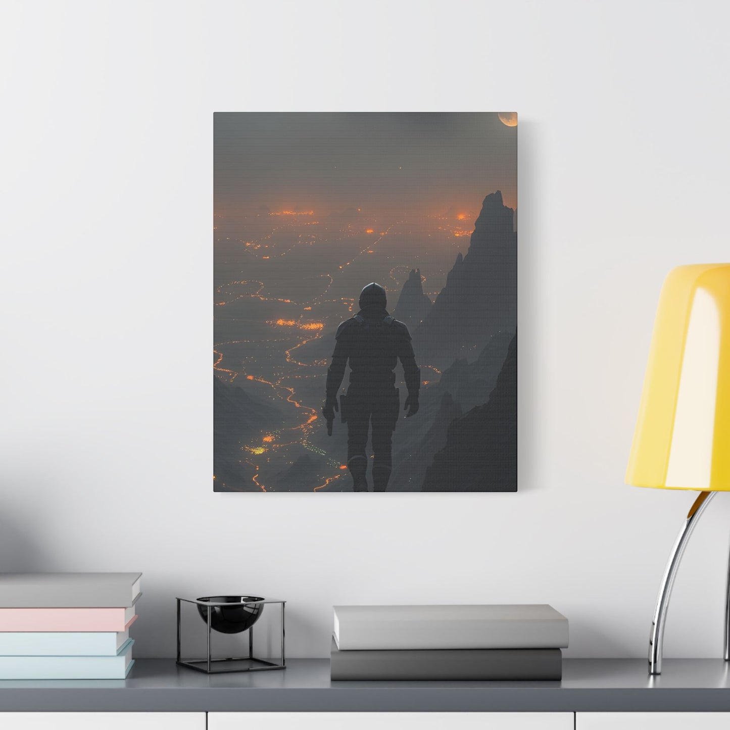 Stretched Canvas Art Print, Adventure Wall Decor, Sci-Fi Home Decor, Gamer Room Decoration, Unique Gift Idea