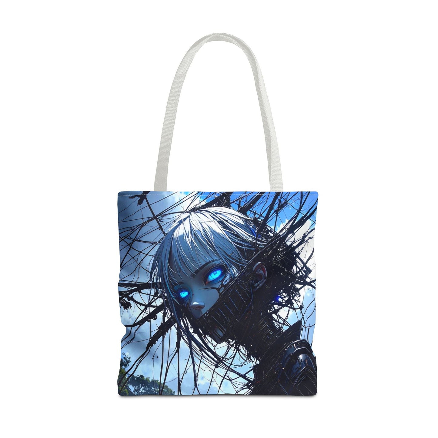 Futuristic Anime Tote Bag, Stylish Carry-All, Art Lover Gift, Unique Graphic Design Tote, Everyday Use Bag, Perfect for Shopping