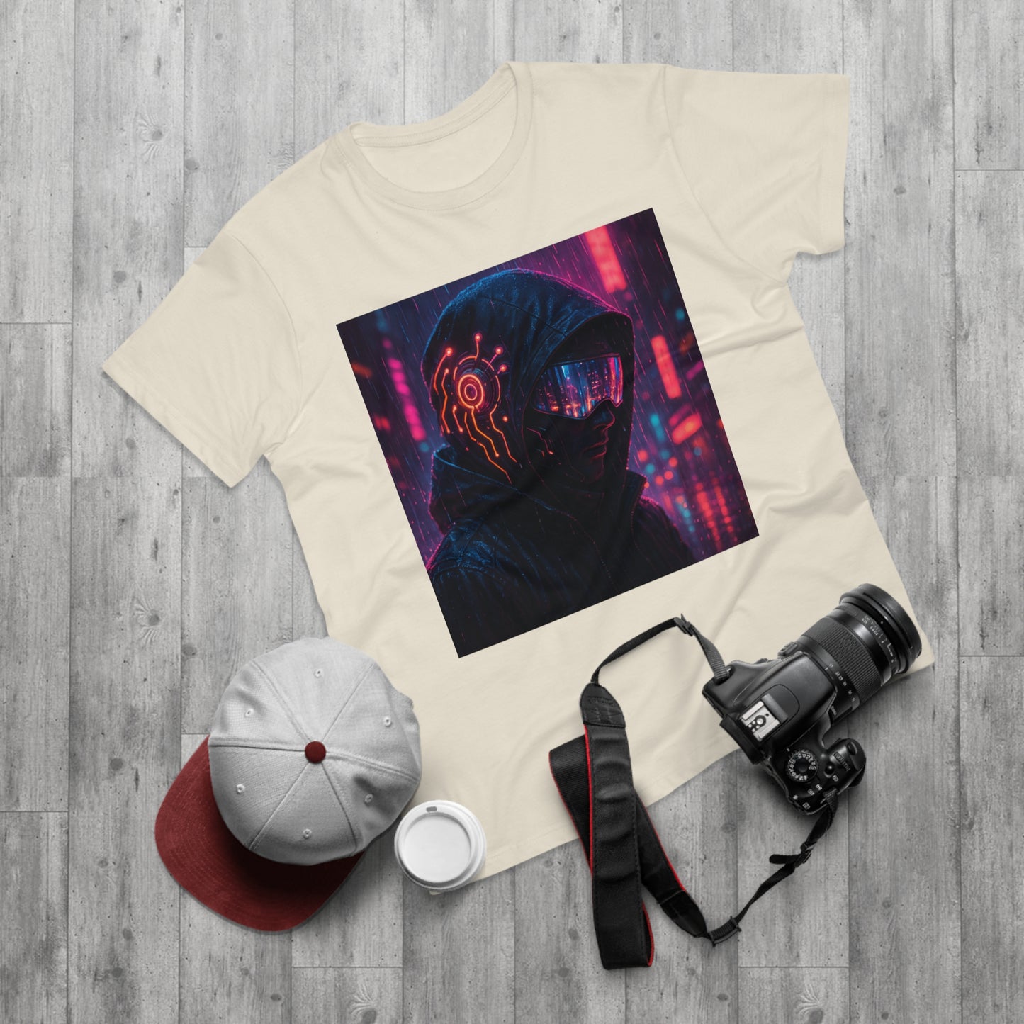 Cyberpunk Graphic Tee for Men & Women, Futuristic Streetwear, Perfect Gift for Gamers, Casual Wear for Tech Enthusiasts, Urban Style T-Shirt