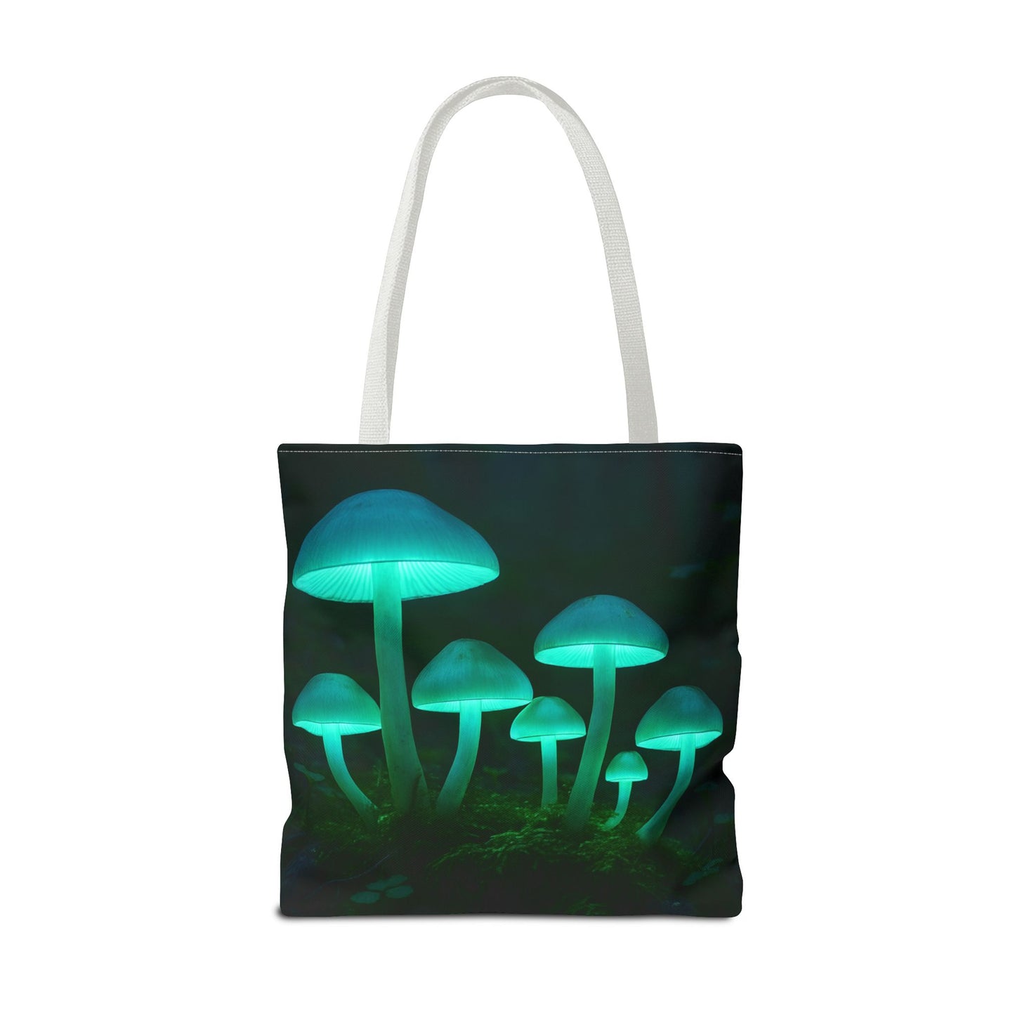 Glowing Mushroom Tote Bag, Eco-Friendly Shopping Tote, Nature Lover Gift, Boho Style Bag, Festival Accessory, Unique Creations