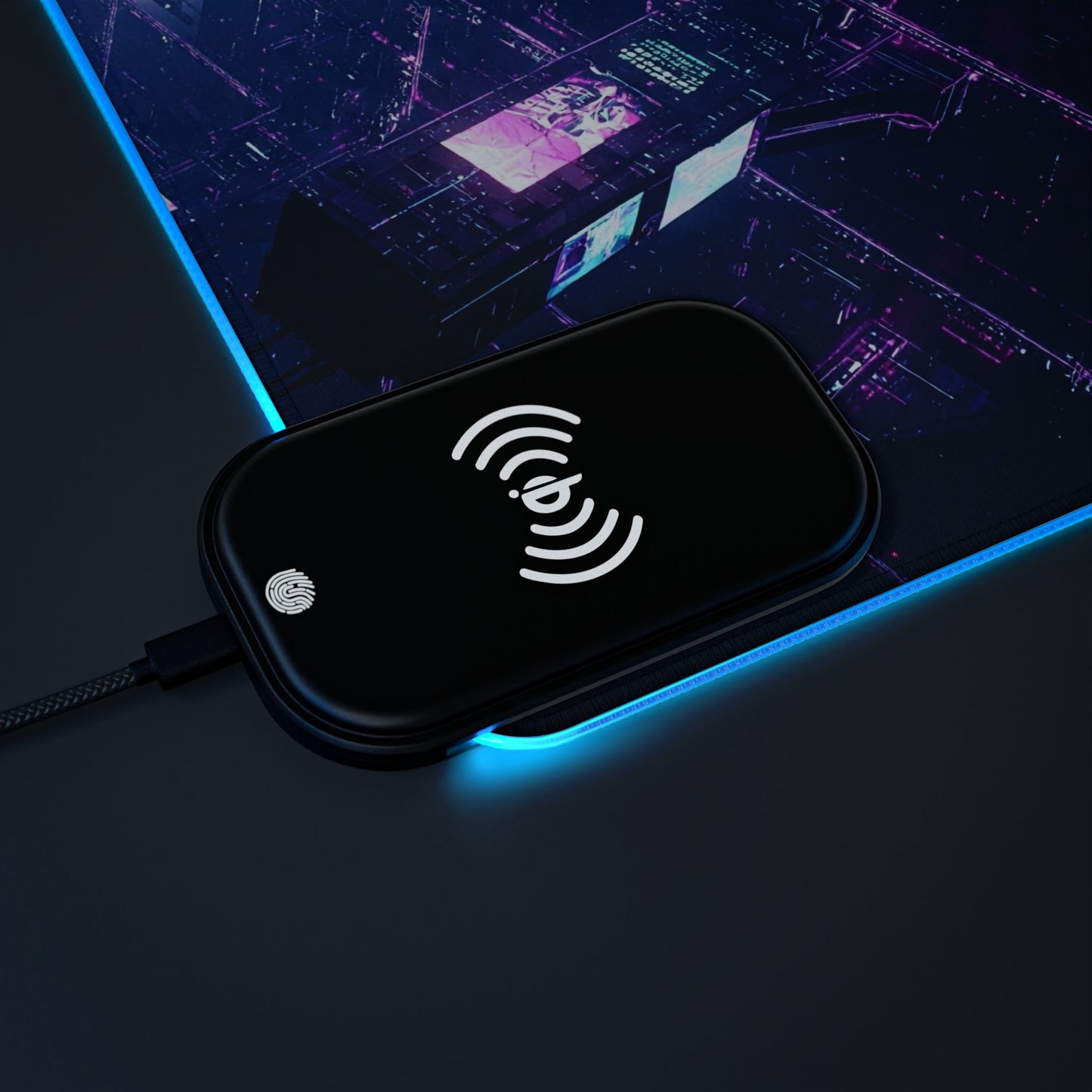 LED Wireless Charging Gaming Mouse Pad, RGB, Desk Accessory, Gamer Gift, Office Decor, Tech Accessories