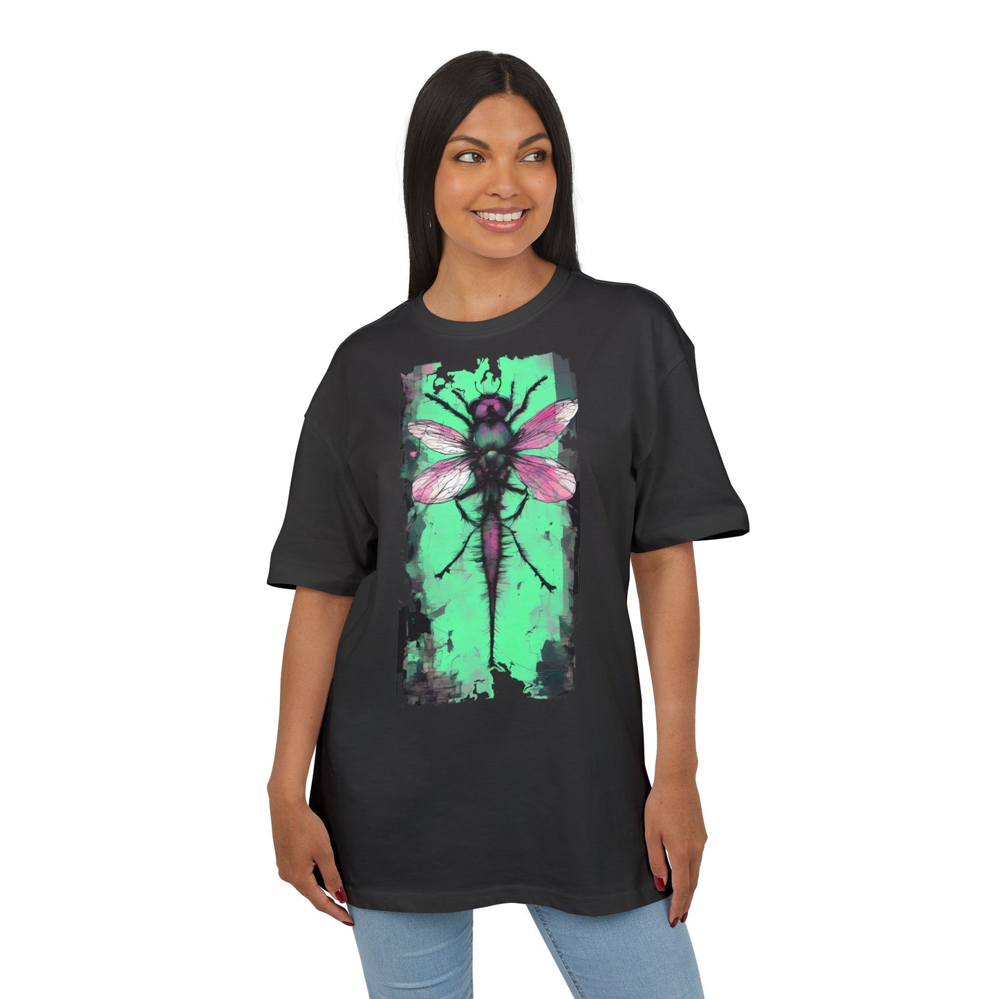 Botanical Dragonfly Tee - Nature-Inspired Unisex Oversized Shirt, Boho Style, Eco-Friendly Gift, Relaxed Summer Top, Unique Graphic Tee
