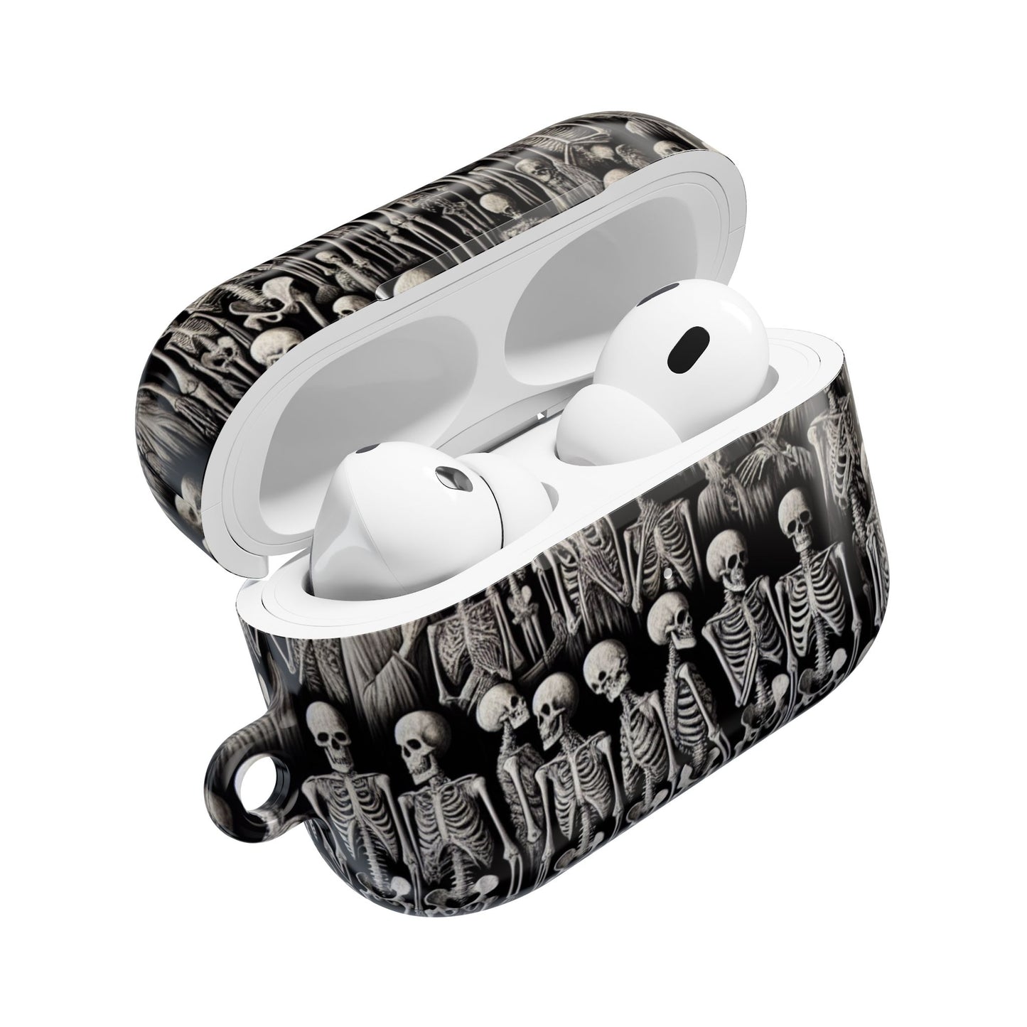 Skeleton Pattern AirPod Case, Cute Halloween Accessory, Spooky Gift for Music Lovers, Fun Phone Accessories, Unique Earbud Holder