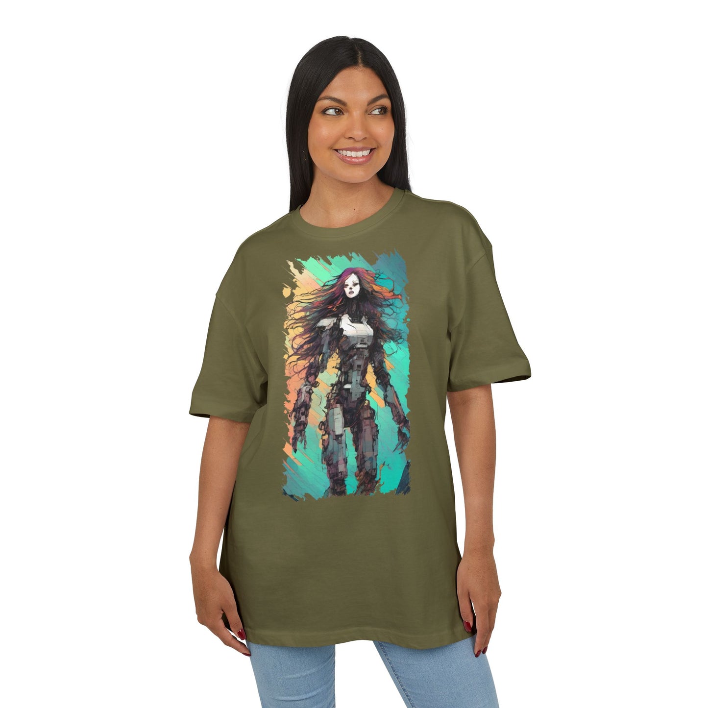 Artistic Graphic Tee, Casual Oversize Top, Unique T-Shirt Gift, Trendy Streetwear, Creative Fashion Statement