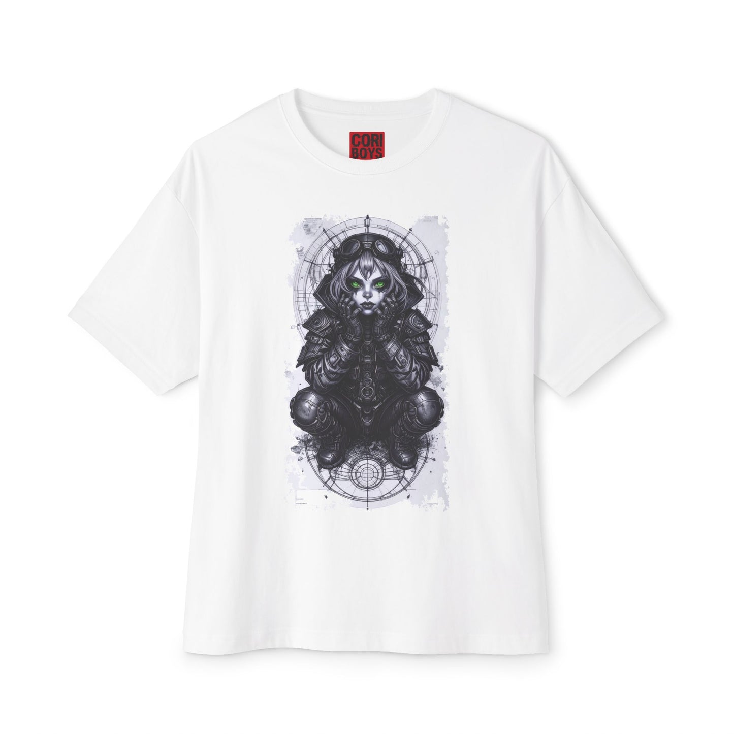 Gothic Graphic Unisex Boxy Tee - Oversized White T-Shirt for Alternative Fashion, Casual Wear, Gift for Festivals, Streetwear
