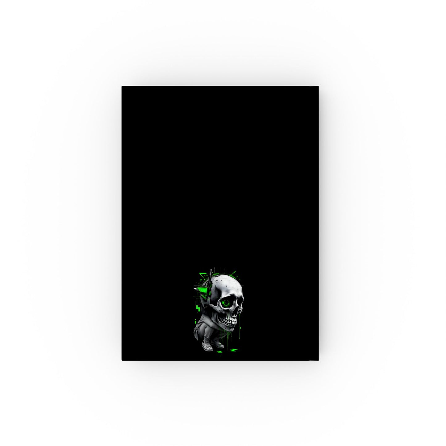 Gothic Skull Journal - Dark Aesthetic Hard Cover Notebook for Creatives, Gift for Halloween, Writing, Art, Punk Lovers