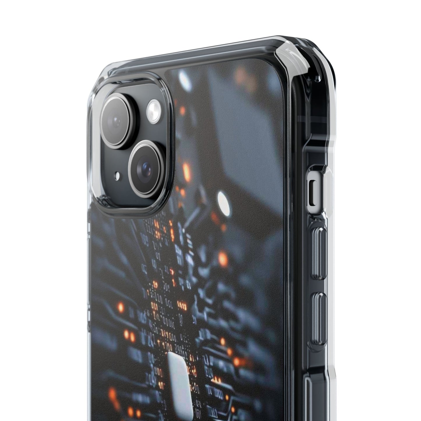 Magnetic Clear Impact Phone Case - Tech-Inspired Design, Perfect for Gadget Lovers, Birthday Gift, Tech Accessories, Durable Protection
