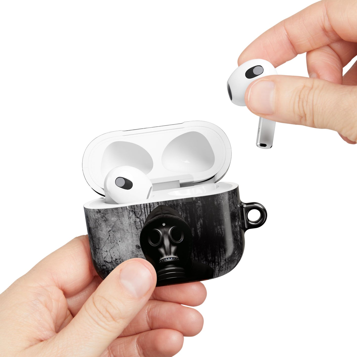 Gritty AirPod Cases - Urban Style, Tech Accessories, Music Lover Gift, Black & Gray Aesthetic, Unique Earbud Cases, Trendy Tech Gear