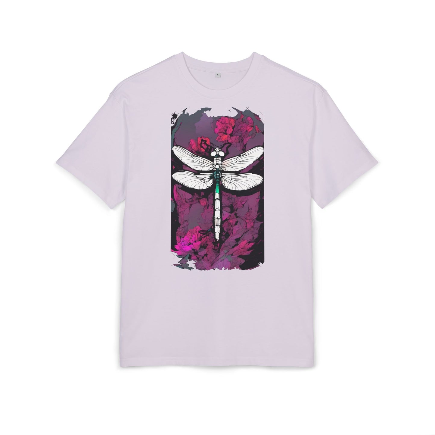 Dragonfly Art Unisex Heavy Oversize Tee, Nature Lover Shirt, Gift for Her, Artistic Tee, Summer Fashion, Relaxed Fit Clothing