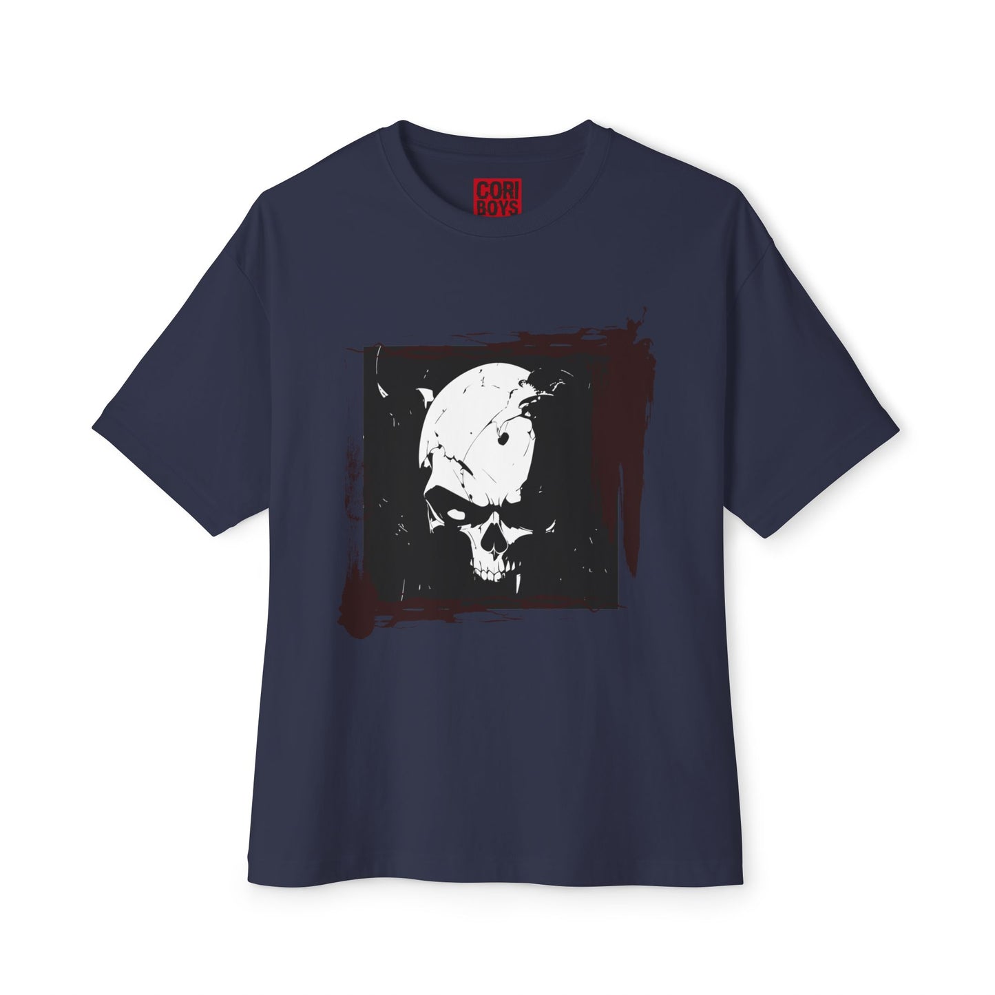 Edgy Skull Graphic Tee | Unisex Oversized Boxy Tee for Casual Wear, Halloween, Street Style, Gift for Him/Her, Unique Fashion