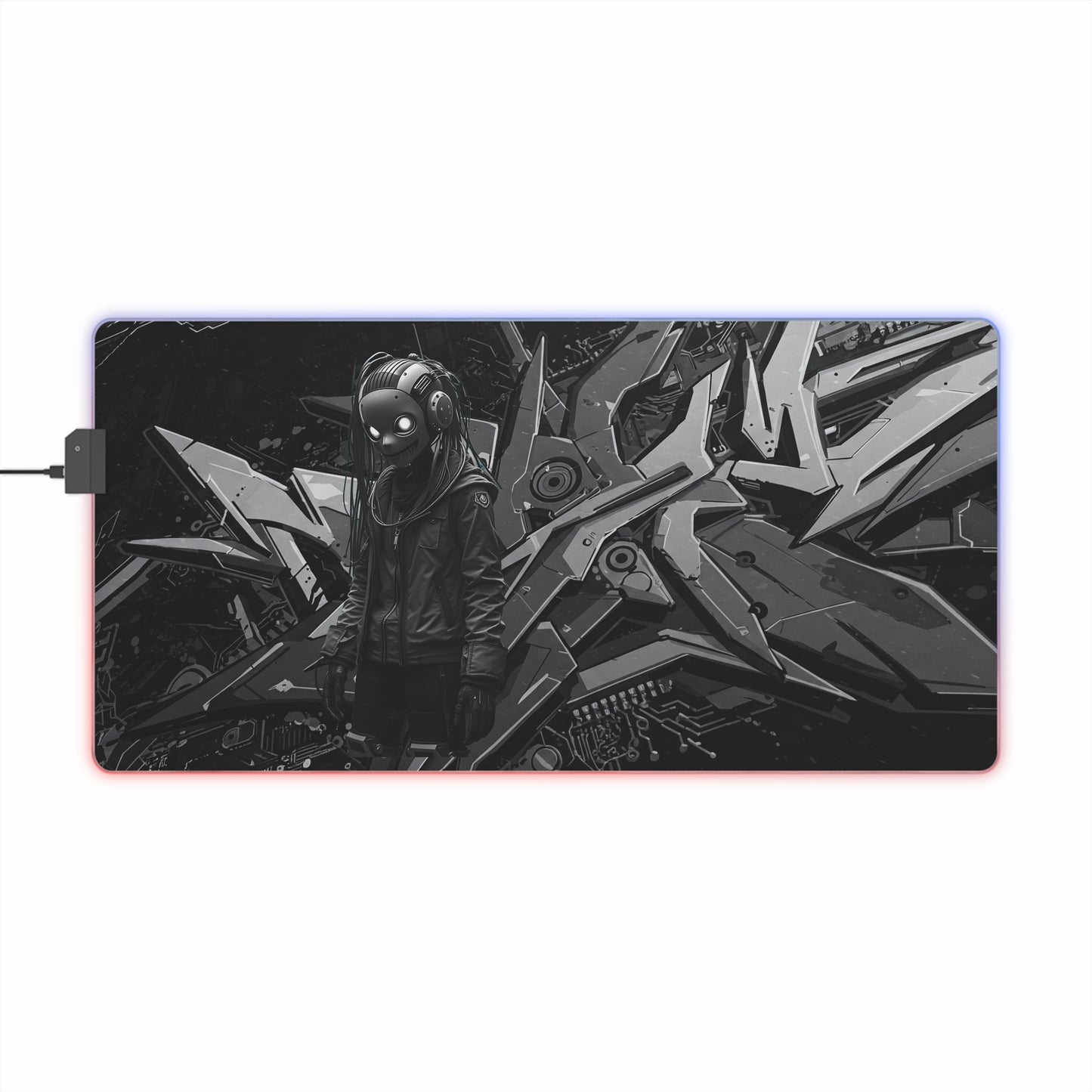 LED Gamer Mouse Pad with Futuristic Design - Perfect for Gaming Setup