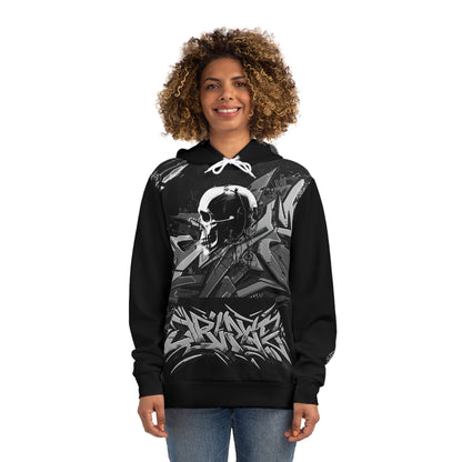 Urban Graphic Hoodie with Skull & Street Art Design