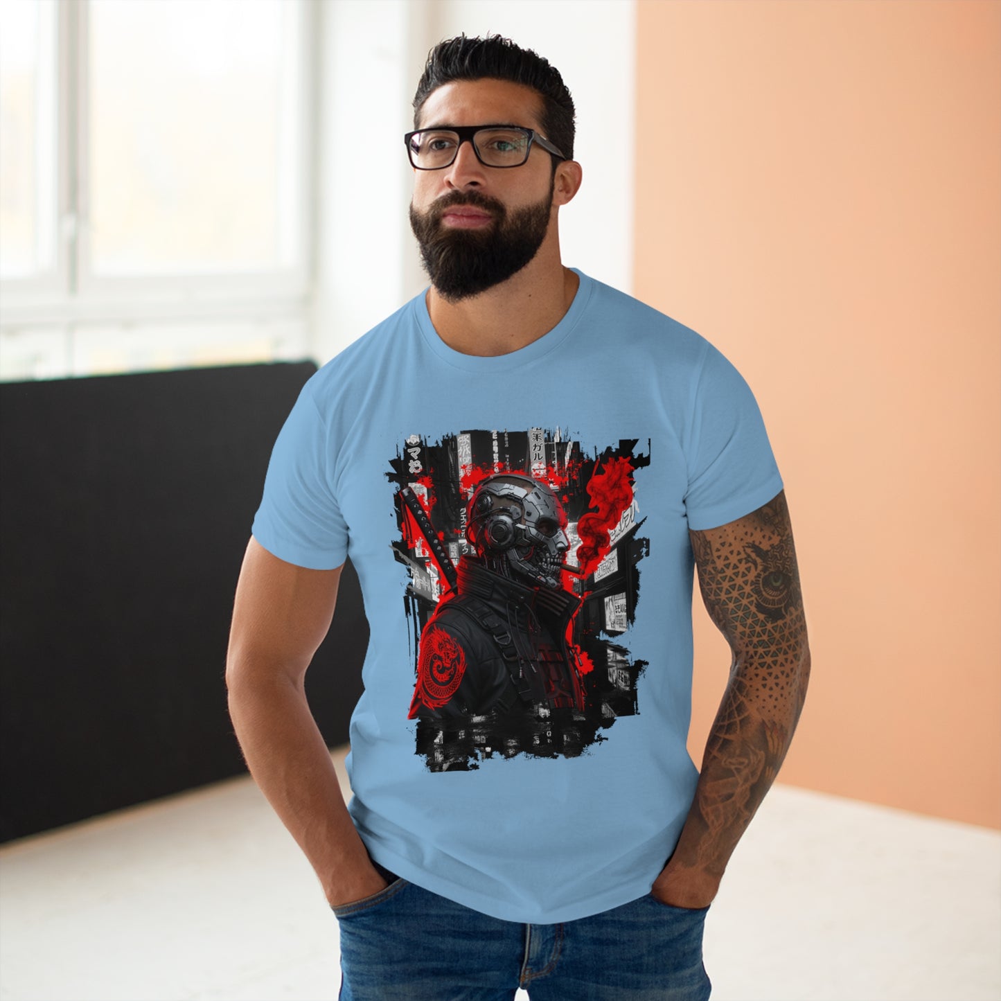 Unisex Graphic Tee - Urban Skull Design, Streetwear Shirt, Cool T-Shirt, Casual Fashion, Edgy Gift for Him, Festival Wear