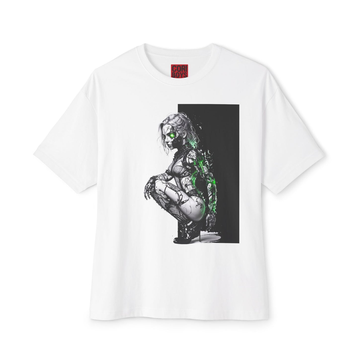 Cyberpunk-Inspired Unisex Oversized Tee, Streetwear T-Shirt, Graphic Tee for Art Lovers, Casual Wear, Unique Gift