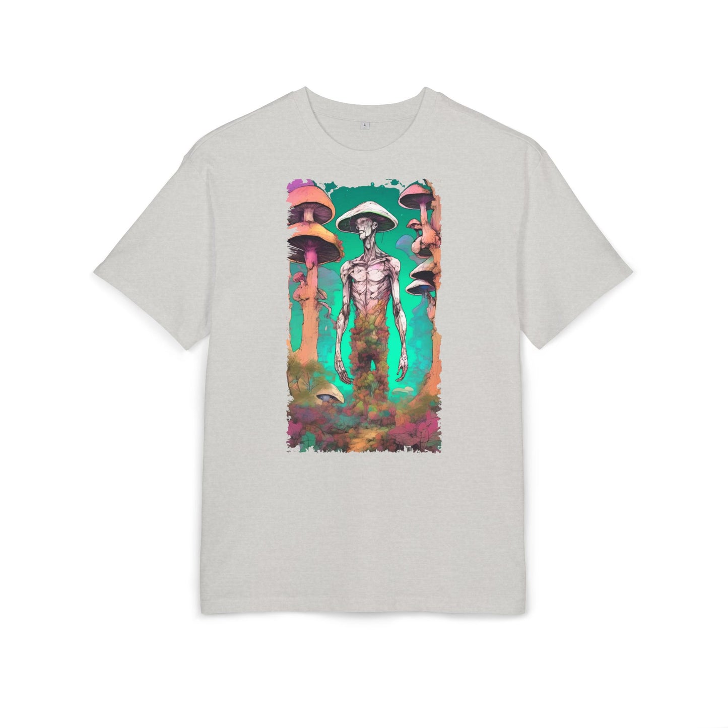 Psychedelic Alien Oversize Tee, Unisex Graphic T-Shirt, Casual Streetwear, Gift for Sci-Fi Lovers, Festival Apparel