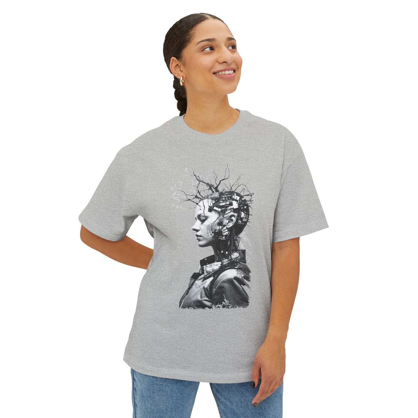 Eco-Friendly Unisex Oversized Tee Featuring Unique Abstract Design, Perfect for Casual Wear, Street Style, and Artistic Expression