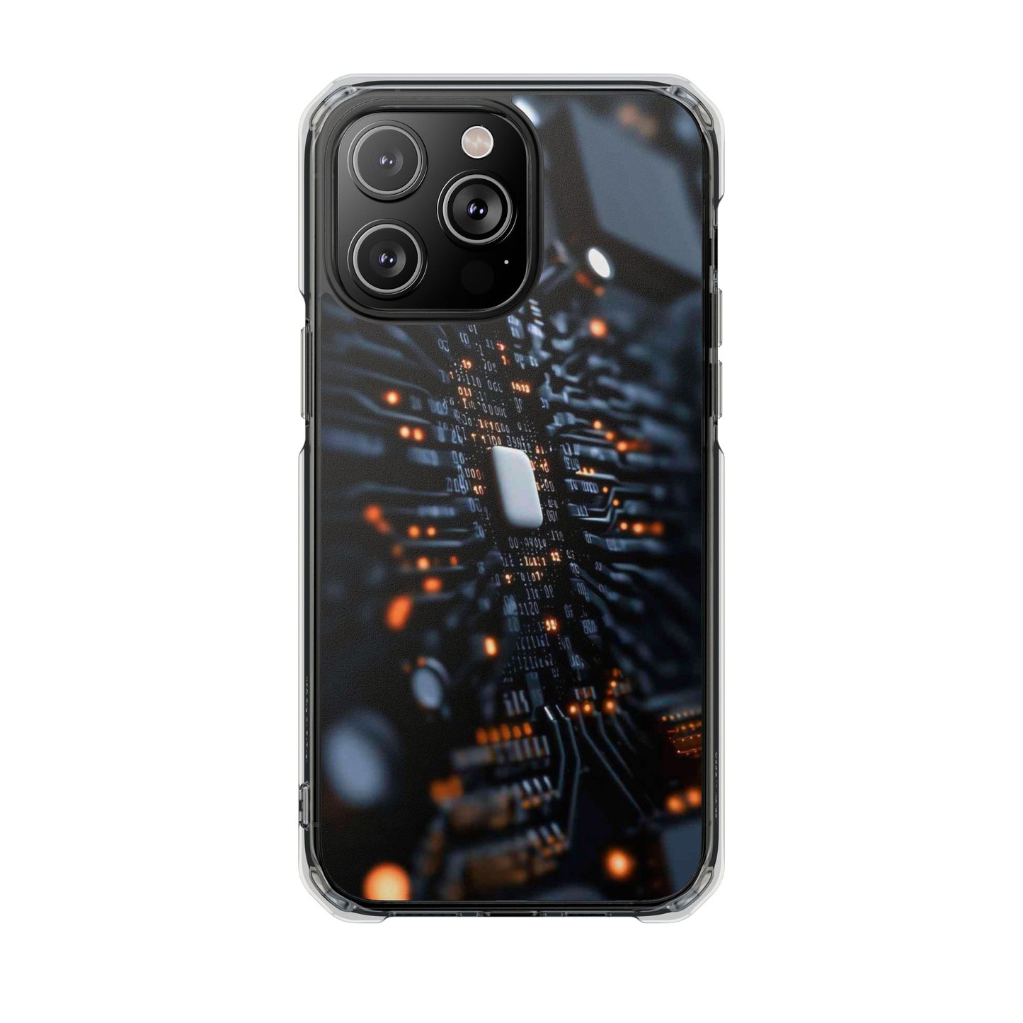 Magnetic Clear Impact Phone Case - Tech-Inspired Design, Perfect for Gadget Lovers, Birthday Gift, Tech Accessories, Durable Protection