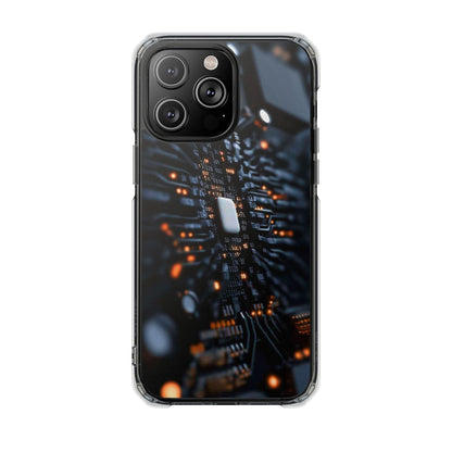 Magnetic Clear Impact Phone Case - Tech-Inspired Design, Perfect for Gadget Lovers, Birthday Gift, Tech Accessories, Durable Protection