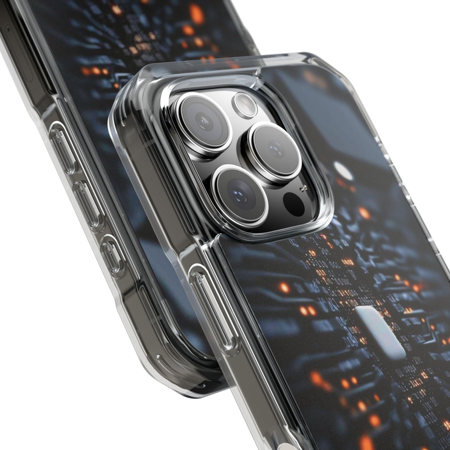 Magnetic Clear Impact Phone Case - Tech-Inspired Design, Perfect for Gadget Lovers, Birthday Gift, Tech Accessories, Durable Protection