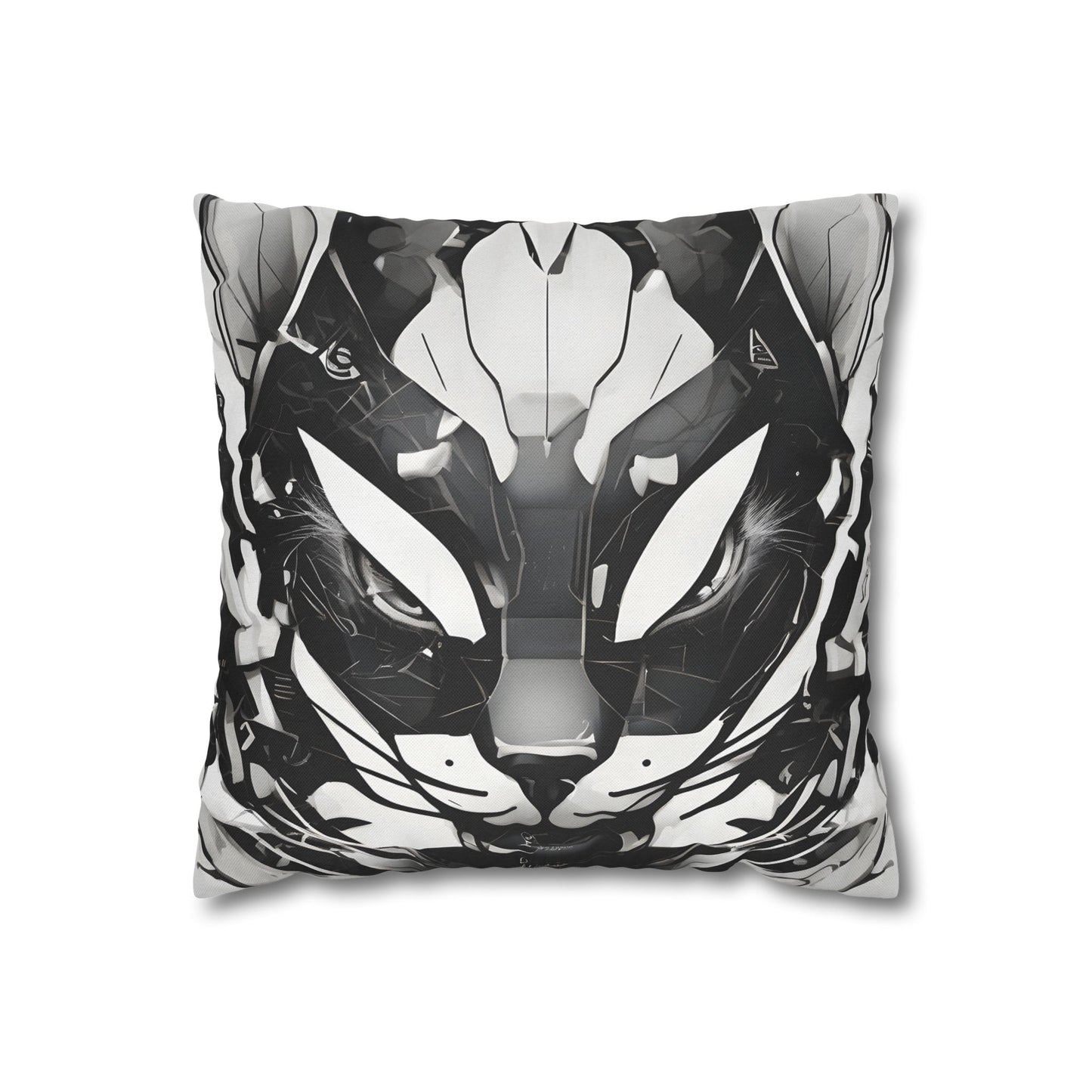 Square Pillowcase with Edgy Cyber Design