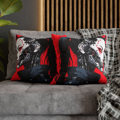 Futuristic Cyberpunk Pillowcase, Cozy Decor, Perfect for Gaming Rooms, Gifts for Tech Lovers, Stylish Home Accessories