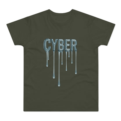 Cool Drippy Cyber T-Shirt, Unisex Graphic Tee, Casual Wear, Tech Enthusiast Gift, Trendy Streetwear for All Occasions