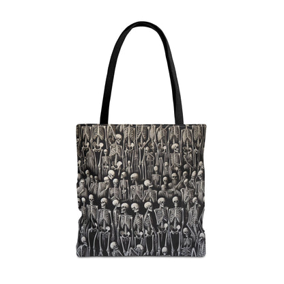 Gothic Skeleton Tote Bag | Spooky Shopping Bag | Halloween Accessory | Unique Gift for Dark Aesthetic Lovers