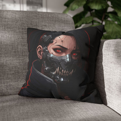 Cyberpunk-Style Velvet Pillowcase, Decorative Pillow, Home Decor, Unique Gift, Futuristic Accent, Gaming Room Decoration
