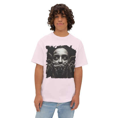 Eerie Spider Graphic Unisex Boxy Tee, Creepy Shirt for Halloween, Casual Wear, Street Fashion, Unique Gift for Spooky Season