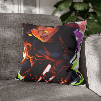 Vibrant Art Throw Pillow, Cozy Home Decor, Unique Gift for Gamers, Boho Cushion for Comfort, Stylish Accent Pillow