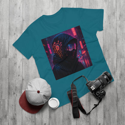 Cyberpunk Graphic Tee for Men & Women, Futuristic Streetwear, Perfect Gift for Gamers, Casual Wear for Tech Enthusiasts, Urban Style T-Shirt