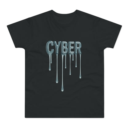 Cool Drippy Cyber T-Shirt, Unisex Graphic Tee, Casual Wear, Tech Enthusiast Gift, Trendy Streetwear for All Occasions