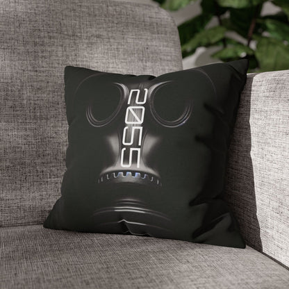 Futuristic Gas Mask Pillowcase | Modern Home Decor, Throw Pillow, Unique Gift, Sci-Fi Aesthetic, Cyberpunk Room Accents